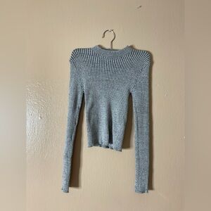 Forever 21 Women's Gray Long Sleeve Ribbed Turtleneck Sweater Size Small